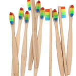 Colorful Rainbow Head Wooden Oral Care Brush - ValasMall