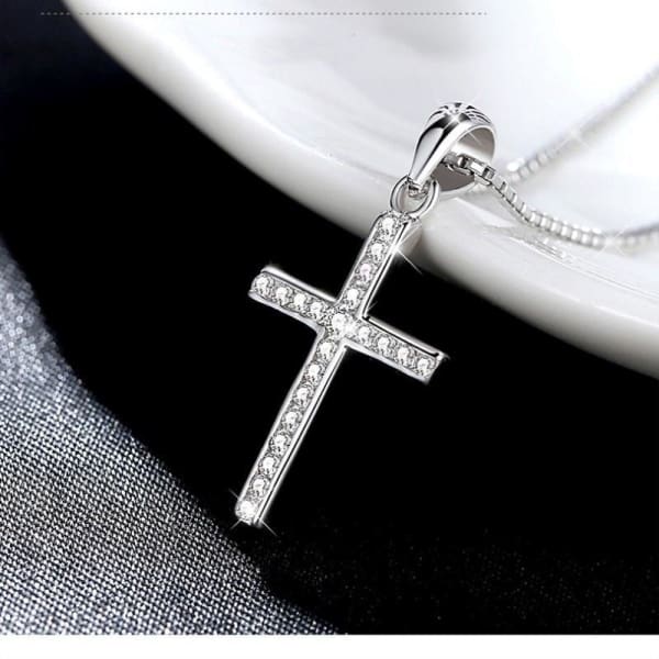 Luxury Silver Cross Necklace - ValasMall
