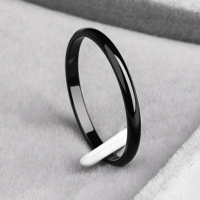 Titanium Smooth Stylist Ring - ValasMall