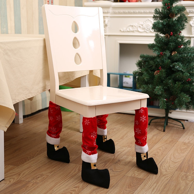 XMAS Party Decoration Funny Chair Leg - ValasMall