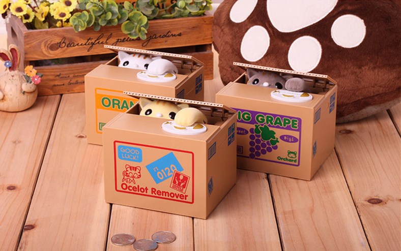 Automatic Money Box Combo [Panda+Cat] - ValasMall